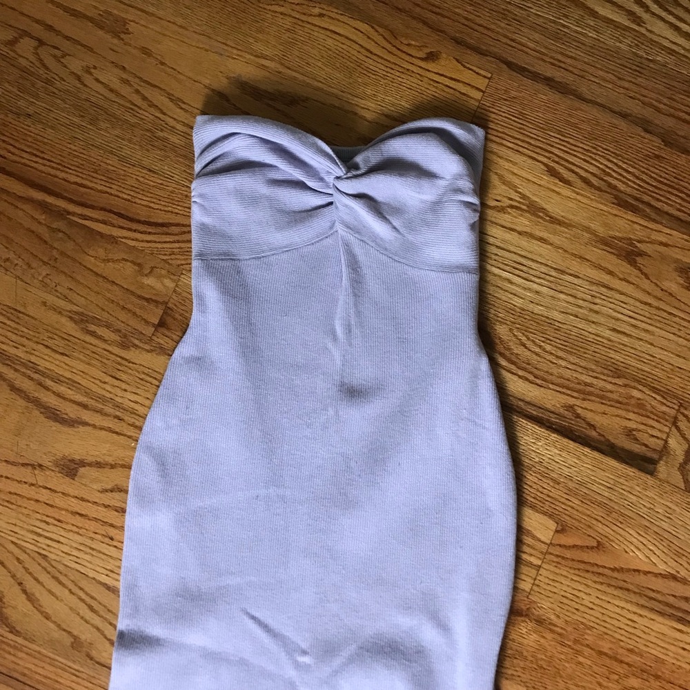 Lavender Purple Sweetheart Strapless Knit Dress